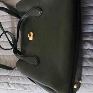 Black leather Coach purse/satchel